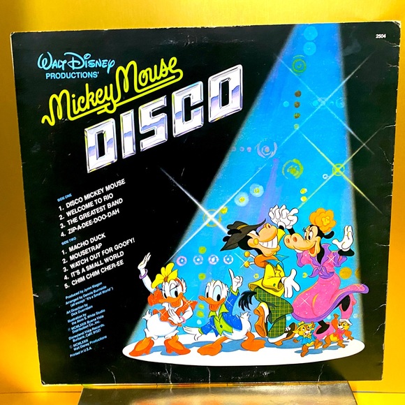 WALT DISNEY VTG 1979 MICKEY MOUSE DISCO COLLECTIBLE DISNEYLAND VINYL RECORD 2504 - Picture 2 of 16